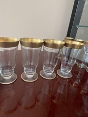 Glastonbury Lotus Minton 36 Gold Encrusted Iced Tea Glass Set Of 4