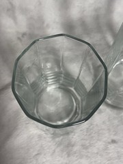 Anchor Hocking Set of 2 Clear Paneled Highball Glasses Heavy Base 6.5” Tumblers