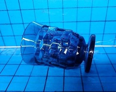 1 – Fostoria MCM Colony Whitehall Riviera Blue Cubist Juice Glass – Single VNC