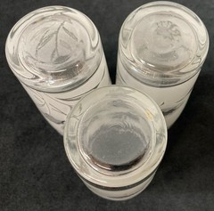 Libbey Frosted Silver Leaf Pattern Mini Tumblers 4oz Set of 3