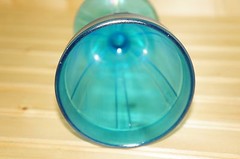 Fenton Stretch Glass Blue Candy Jar Base, 5 7/8″ tall x 4″w x 3 1/2″b
