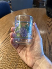 Libbey Harvest Fruit Beverage Glass Tumblers Grape Apple Glasses