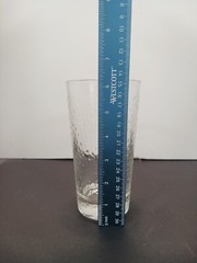 Vintage Clear Textured Glass Heavy 6¼» Tall Pebble Bumpy Watermelon Seed Rain