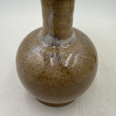 Set Of 3 Studio Art Pottery Wine Goblets Glasses Ceramic Brown Beige