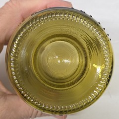 Upcycled Handmade 4 pc Green Tumblers Drinking Glasses Made From Wine Bottles