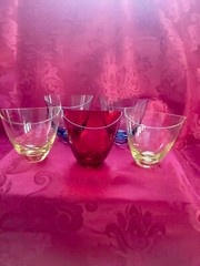FLAWLESS Stunning HOYA Japan Set Of 5 DESIRE Crystal CORDIAL SHOT LIQUOR GLASSES