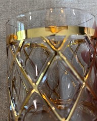 Vintage Joseph Altuzarra 18K Gold Lattice Lowball Cocktail Glasses – Set of 2