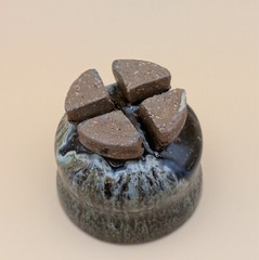 sake cup　”GUINOMI　HAGI-YAKI” peacock glaze 01