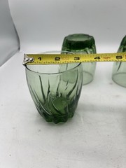 Anchor Hocking Central Park Ivy Green Old Fashioned Glasses Swirl Set Of 4