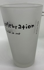4 Frosted Glasses Flared FUNNY Saying Quotes Sam Levenson Elizabeth Taylor 6” H