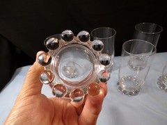 Set of 6 Imperial Clear Glass Candlewick Tumblers 5 3/8″ Tall