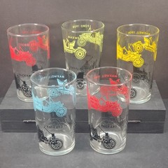 Federal Glass MCM Automobile Juice Glasses Ford Maxwell Cadillac Packard Set (5)