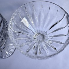 Lot 2 Vintage Mikasa Park Lane Coupe Champagne Sherbet Ribbed Bowl Stem Crystal
