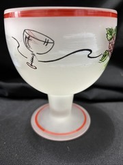 Vintage Frosted Margarita Glasses International Bar Themed By Gay Fad.