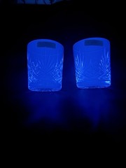 Made In Poland Set Of 2 24% Lead Crystal Double Old Fashioned Whiskey Glasses