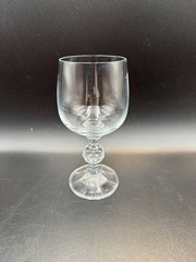 Vtg. Bohemia Crystal Claudia Prism Ball Stem Wine Glasses Set Of 5 – Elegant