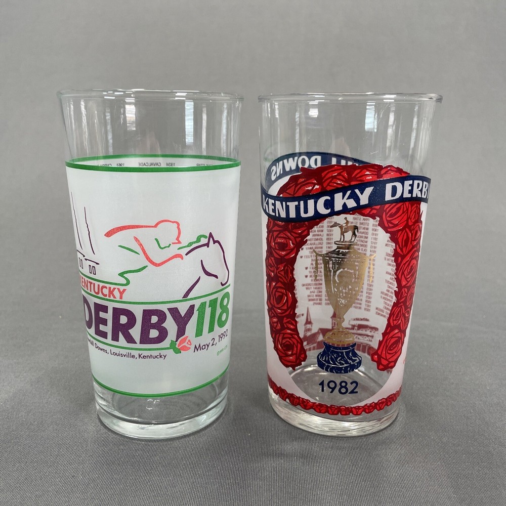 Vintage Libbey Kentucky Derby Highball Glasses Tumblers 5 1/4″ 1982 & 1992