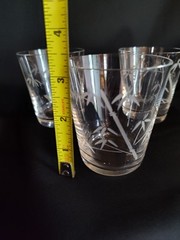 Noritake Sasuke MCM Etched Crystal Whiskey/Shot Glasses (Set Of Three)
