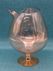 Rare MCM Dorothy Thorpe Gold Fleck Footed Roly Poly Drink Pitcher w/ 6 Glasses