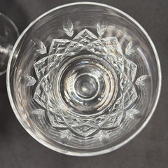 6 Vintage Thomas Webb Warwick? Cut Crystal 4 1/8” Wine Goblet Glasses Marked