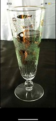 Set of 6 MCM Vintage Marine Life Pilsner Glasses by Libbey Glass Co