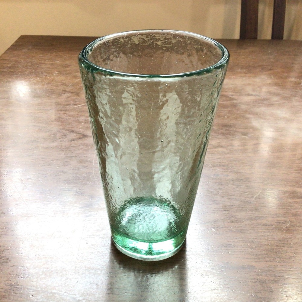 Fire and Light Recycled Glass Tumbler Celery Green 16 oz Pint Second Squared