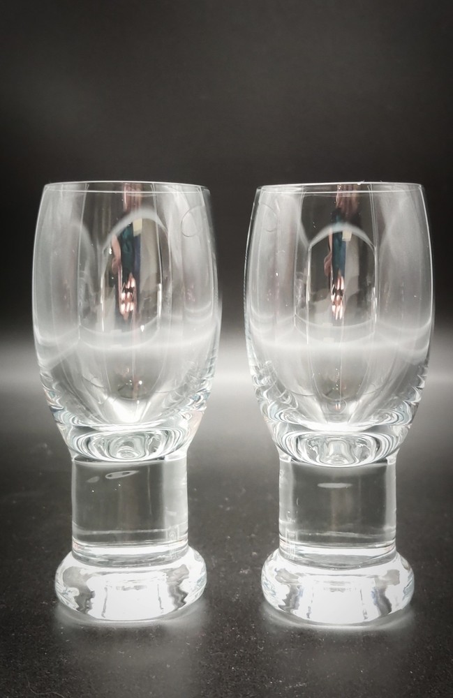 Two (2) Studio Nova Ceremony Striking Glasses. 4 7/8″ Tall. Unique.