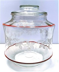 RARE Frosted Grape Vine Gallon Glass Cookie Jar with Lid – Bartlett Collins