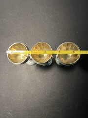 European Vintage 1950s Silverplate Gilt Cordial Goblets Set Of 3, 1.75×4.75”