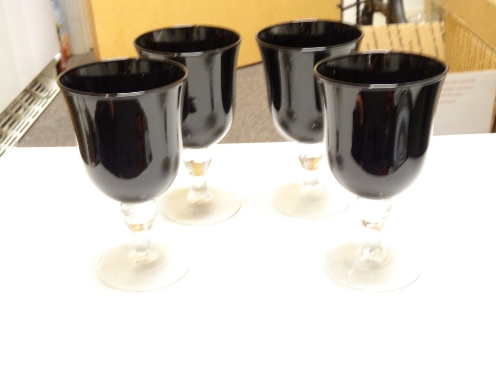 CAMBRIDGE STYLE GOLF BALL STEM WARE Amethyst ICE TEA WINE WATER GOBLETS TUMBLER