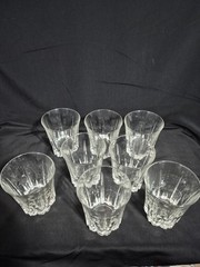 VINTAGE ANTIQUE CLEAR DOUBLE OLD FASHIONED ROCKS GLASSES LOT OF 8