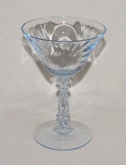 PERFECT Vintage Moonlight Blue Cambridge «CAPRICE» Champagne Goblet – 6 Avail.!