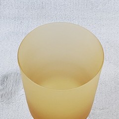Set of 2 MCM Frosted Amber Gradient Colored Footed 5 3/8″ Tall Glasses