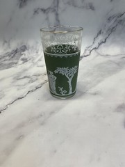 Jeanette Exquisite Grecian Hellenic Wedge Wood Green Juice Glass