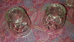 One Anchor Hocking Clear Bubble Glass Juice tumbler Marked on base 3.25″ T