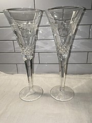 Waterford Crystal Millennium Collection 9.25” Peace Toasting Flutes w/Box