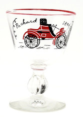 Libbey Glass Company Horseless Carriage Packard 1899 Liquor Cocktail Glass