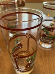 Libbey Vintage Wood Duck High Ball Glasses