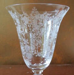 Tiffin Franciscan Cherokee Rose #17403 Stem 8 1/8” Water Goblet(s)