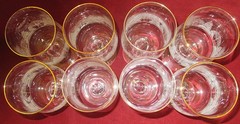 Eight Arby’s Winter Trees Tulip Wine Glasses, Pines by Lynn’s China, Libbey 12oz