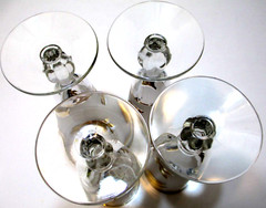 Vintage Libbey Pilsner Beer Stemmed Glasses SET OF 4 Golden Foliage 8 1/2″ Tall