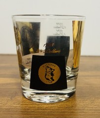 Vintage MCM 1960s Black & 22 Karat Gold Coin Lowball Glasses by Cera (Set Of 5)