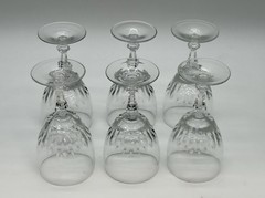 Stunning Vintage Six Water Goblet Manchester Crystal Glass By Tiffin Franciscan