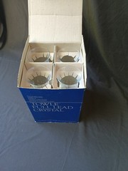 NIB Towle Full Lead Crystal HALIFAX Fluted Champagne Glasses 9″ Set of 4 #25423