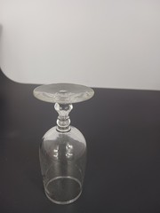 One Vintage Sherry Port Wine Glass Clear Footed About 4″ Tall