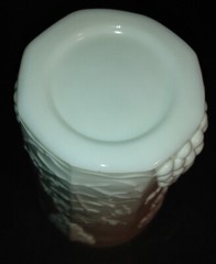 Indiana Glass Colony Harvest Grape Milk Glass Set of Pitcher & 6 Tumblers HEAVY!