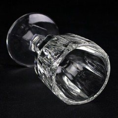 Flint Huber Champagne Glass, Antique EAPG c.1860s Straight Sided, 3oz, 5″ McKee
