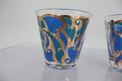 Georges Briard Signed Mid-Century Art Nouveau Old Fashion Glasses (Set of 4)