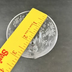 Set of 4Duncan & Miller Etched First Love Liqor Cocktail Glasses 4 1/2”