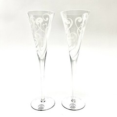 Set of 2 Flute Lenox Devoted 6oz Non-Lead Crystal Glass American By Design NEW